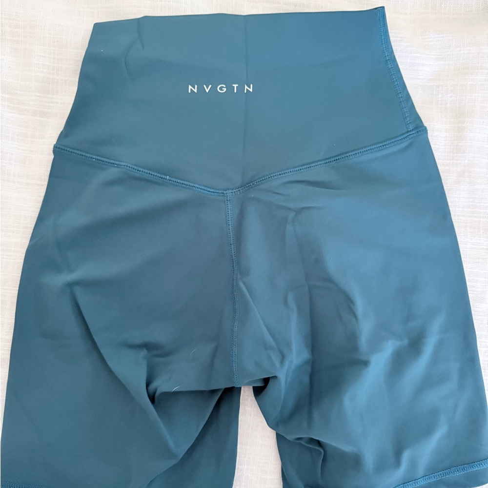 NVGTN Teal High-Waisted Shorts